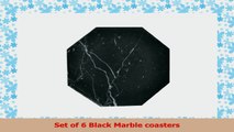 Black Marble Coaster a set of 6 Octagonal stone Coasters for your bar and home drinks 49fbc095
