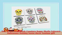 Day of the Dead drink Coasters Sugar Skulls Calavera Halloween Holiday home decor hostess 824b866f