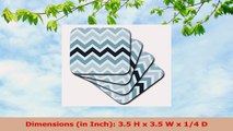 3dRose cst1103982 Modern Chevron Stripe Soft Coasters BlueWhite Set of 8 30629de4