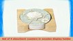 CounterArt Linen Shells Absorbent Coasters in Wooden Holder Set of 4 f2620958