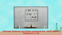 Chicago Subway Art Print centered the citys Sports Teams 11 x 14 29ba0073
