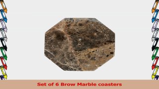 Brown Marble Coaster a set of 6 Octagonal stone Coasters for your bar and home drinks 4bb50ace