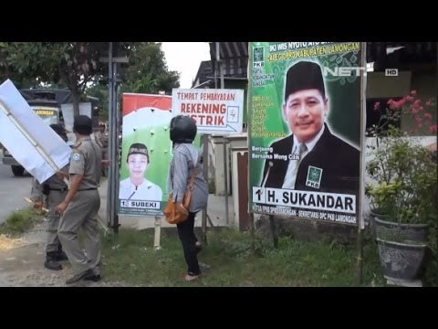 NET12 - Ribuan Alat Peraga Kampanye di Lamongan Dicabut