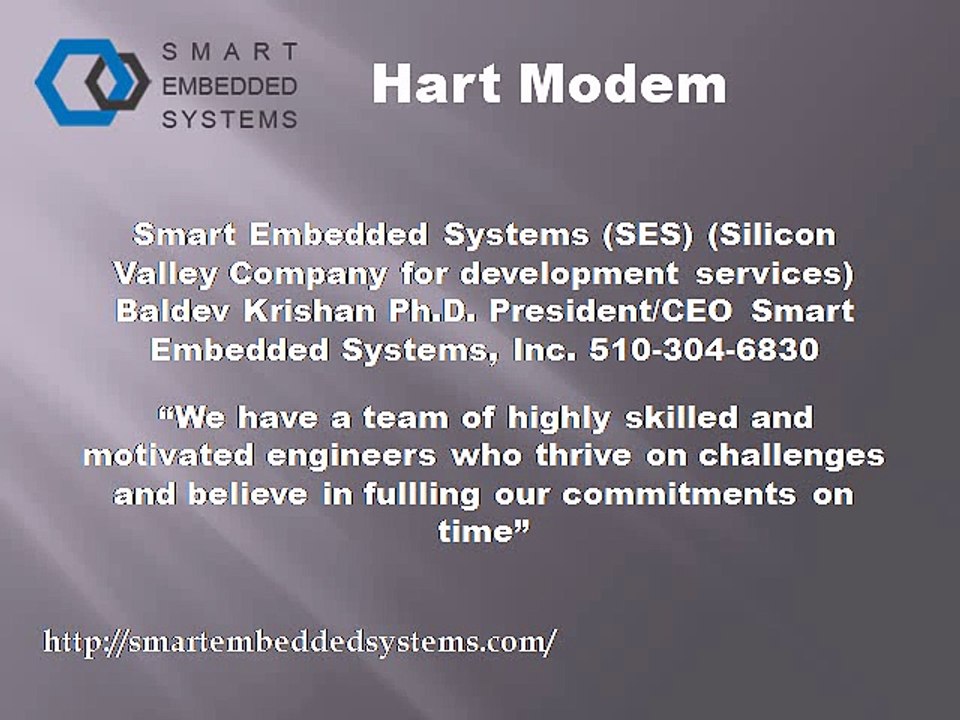 Modem for HART- Smartembeddedsystems.com- HART modem- HART devices Solution- HART STACK for controls