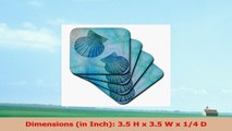 3dRose cst793412 Aqua Shells and Starfish Beach Themed ArtSoft Coasters Set of 8 73141614