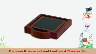 Dacasso Rosewood and Leather 4 Coaster Set 9d762243