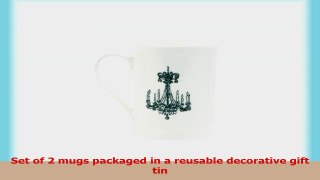 CR Gibson Jessie Steele Gift Set with 2 Mugs in Decorative Tin Café Toile 10e08df8