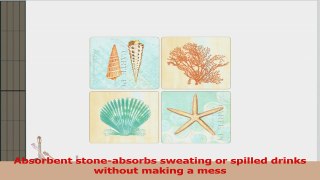 CoasterStone AS8480 Absorbent Coasters 414Inch By The Sea Set of 4 180fe2cf