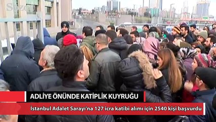 İstanbul Adliyesi önünde katiplik kuyruğu