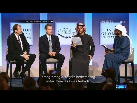 Matt Damon hadiri Clinton Global Initiative
