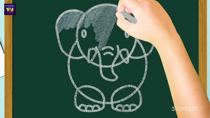 Easy Elephant Drawing for Kids _ Kids Learning Video _ Shemaroo Kids-8ZyqGTQc7Xk