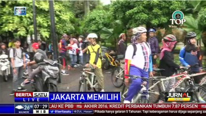 Ahok Gelar Acara Sepeda Santai Gowes Dua Jari