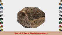 Brown Marble Coaster a set of 6 Octagonal stone Coasters for your bar and home drinks f4ce35f7