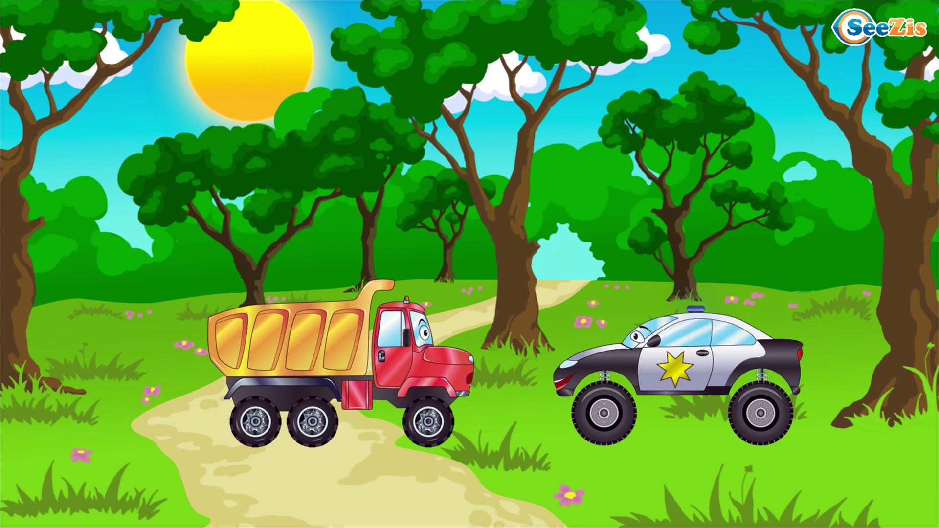 ⁣The Police car Vs BAD CARS Battle - Tiki Taki Cars - Cars & Trucks for Kids