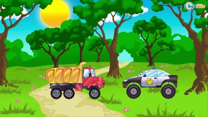 The Police car Vs BAD CARS Battle - Tiki Taki Cars - Cars & Trucks for Kids