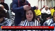 Lösemiye Dikkat Çekmek İçin Saçlarını Kazıtarak Klip Çektiler