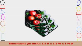 3dRose cst7652 Apple Soft Coasters Set of 8 7063f34d