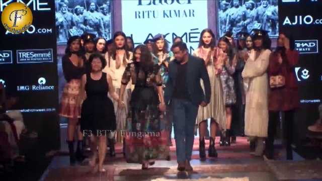 VAANI KAPOOR ON RAMP FOR RITU KUMAR LABEL COLLECTION IN LFW
