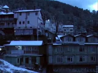 Tourist Enjoy  Snow at Rij Mall Road, Shimla, Himachal Pradesh