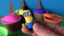 Clay Slime Surprise Eggs Ice Cream Cups Toys | Disney Princess Minions Inside Out Huevos Sorpresa