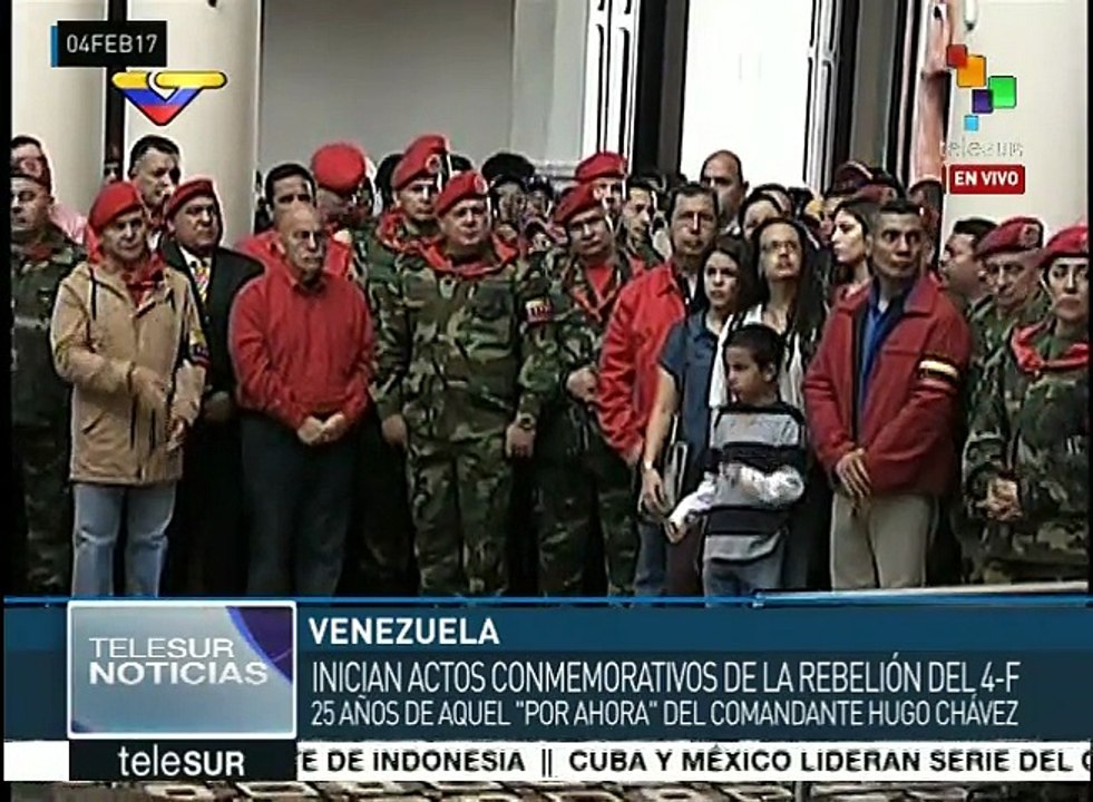 Venezuela: combatientes de la rebelión del 4F rinden homenaje a Chávez