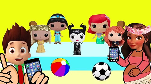 New Five Little Monkeys Kids Songs | Disney Moana Maleifcent Merida Mermaid Ariel Toys | #Animation