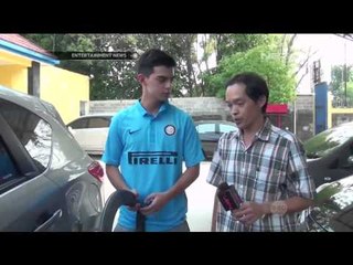 Mobil Ciccio Manassero rusak akibat ditabrak truk