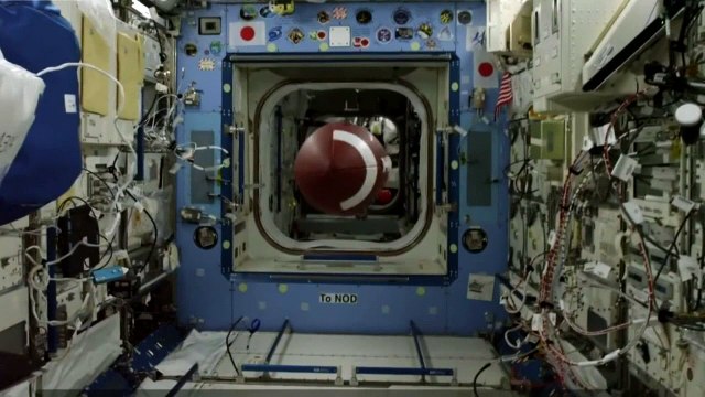 Astronaut throws football '564,644 yards' to mark Super Bowl