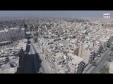 Halep'teki yıkım havadan görüntülendi