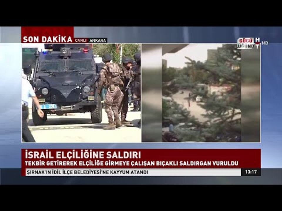 İsrail Büyükelçiliği'ne saldırı!
