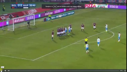 Mertens Amazing Kick Off Goal - Bologna vs Napoli 0-3   04.02.2017 (HD)