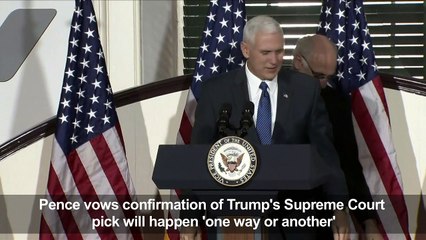 VP vows confirmation of Trump high-court pick