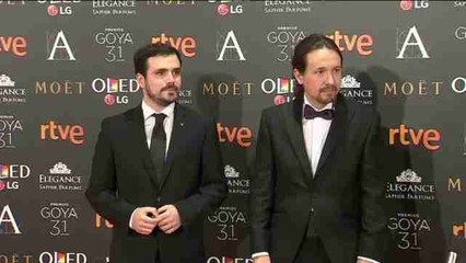 Pablo Iglesias se ha puesto esmoquin en Los Goya como signo de respeto