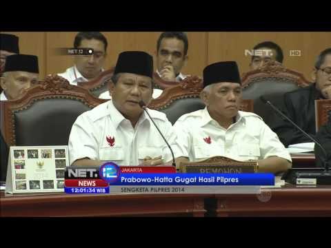 Massa Pendukung Prabowo Hatta Gelar Orasi dan Unjuk Rasa di Luar Gedung MK -NET12