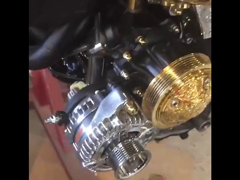 MG! 24K Gold plated Toyota 2JZ by RM Polishing & Gold Plating! Completely hand engraved, no machines!