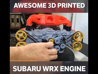 AWESOME 3D PRINTED SUBARU WRX ENGINE