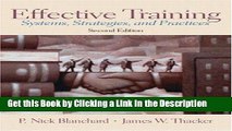 Download Book [PDF] Effective Training: Systems, Strategies and Practices, Second Edition Download