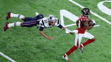 WATCH: Tom Brady's DESPERATE Tackle Attempt on Robert Alford After Pick-Six
