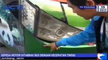 Ugal-ugalan, Mobil Bus Tabrak Pengendara Motor di Jombang Jawa Timur