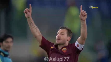 ملخص لمسات وفنيات وكعوب الملك توتي في مباراة كأس ايطاليا روما وتشيزينا