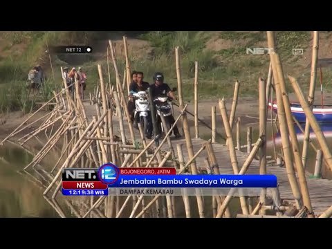 Musim kemarau buat debit air bengawan solo di Kabupaten Bojonegoro menyusut - NET12