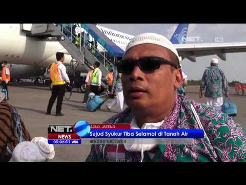 Kedatangan jemaah haji kloter pertama di Medan dan Solo - NET5