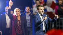 Macron e Le Pen: favoritos às presidenciais francesas em campanha em Lyon