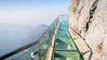 4,700 Feet above Scarist Glass Walkway Path in Tianmen Mountain, Zhangjiajie, China