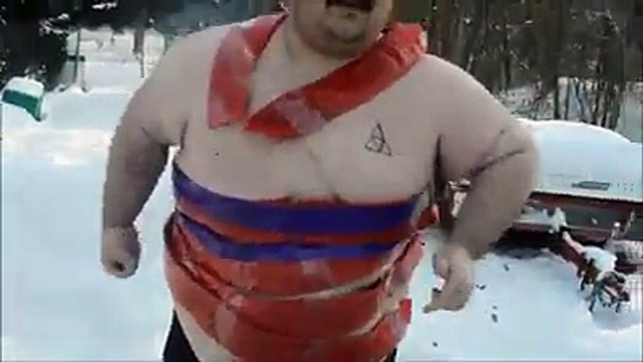 This guy wraps himself in firecrackers and lights it