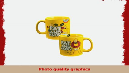 Vandor 67065 The Simpsons Fat and Happy 20 oz Ceramic Mug Yellow and White 16eb6637