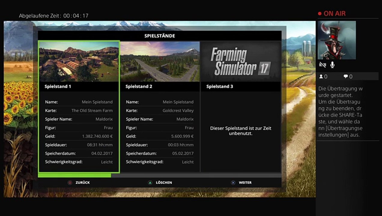 Ps4-live-Übertragung von maldorix
