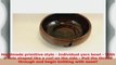 Aunt Chris Pottery  Yarn Bowl  Rustic Bronze Glazed  Hand Made Clay  With Hole Shaped 054a5eed