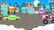 Emergency Vehicles Cartoons. Fire Truck with Ice Sculptures. Car Cartoon for kids 38 Episode