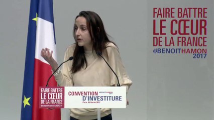 Discours de Julia Cagé à l'investiture de Benoît Hamon